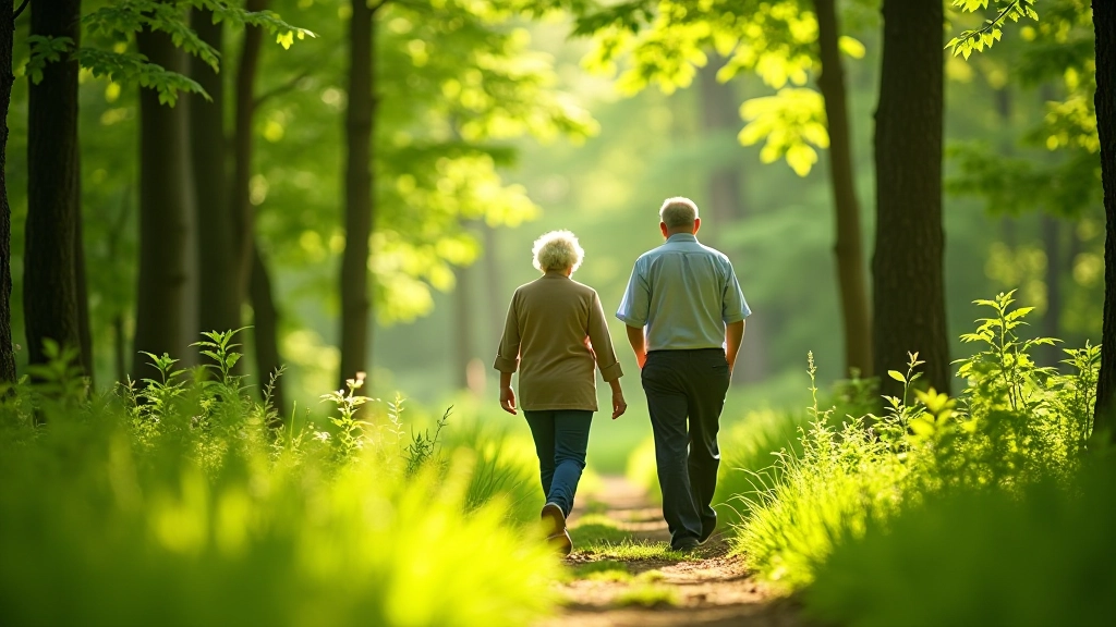 Seniori mežā, apzinīgi novērojot dabu